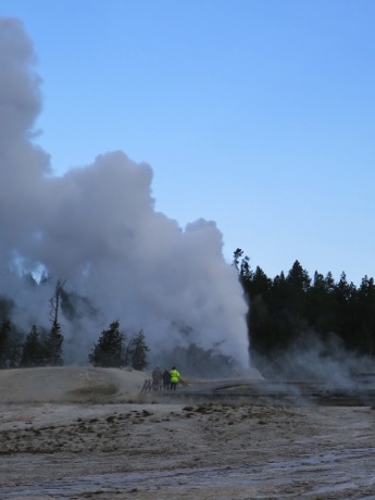 geyser in Old Faithful basin